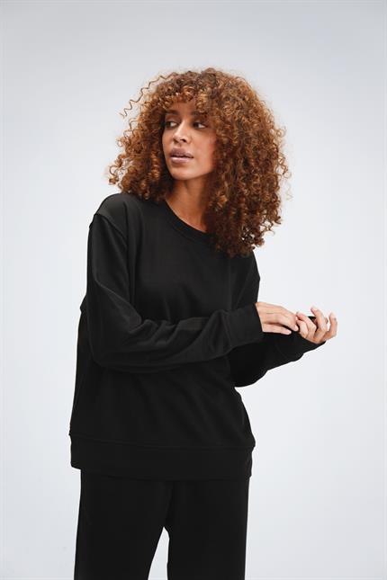 Kadın Timeless Oversize Siyah Sweatshirt
