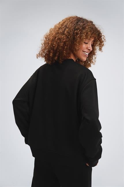 Kadın Timeless Oversize Siyah Sweatshirt