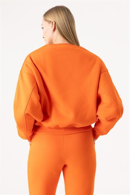 Kadın Vibe Oversize Alev Turuncu Sweatshirt