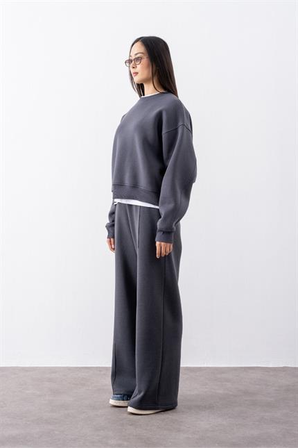 Kadın Vibe Oversize Antrasit Sweatshirt