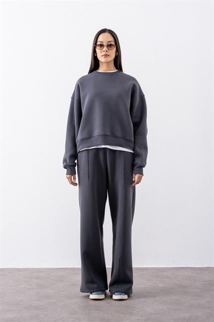 Kadın Vibe Oversize Antrasit Sweatshirt