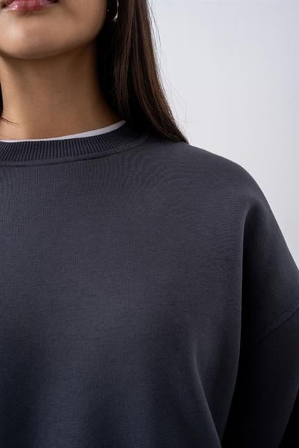 Kadın Vibe Oversize Antrasit Sweatshirt