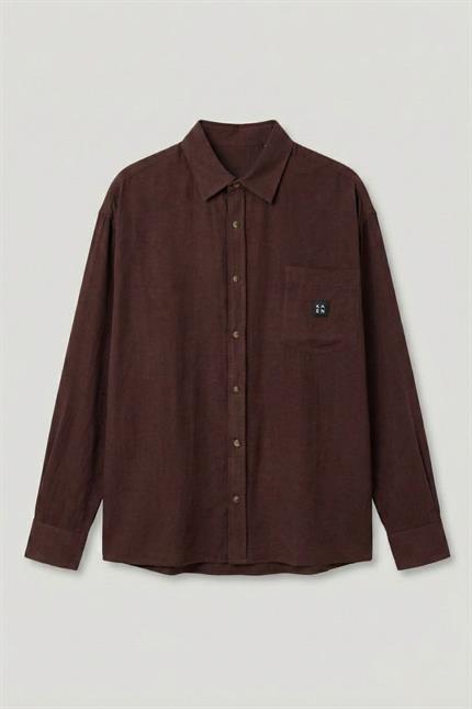 Erkek Modal Kiremit Dökümlü Gömlek