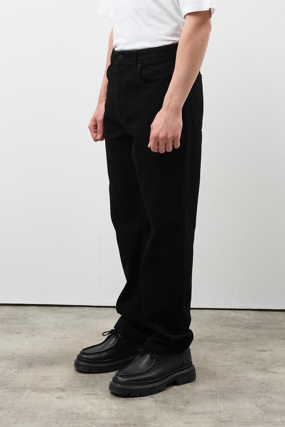 Erkek Baggy Siyah Kot Pantolon · 5