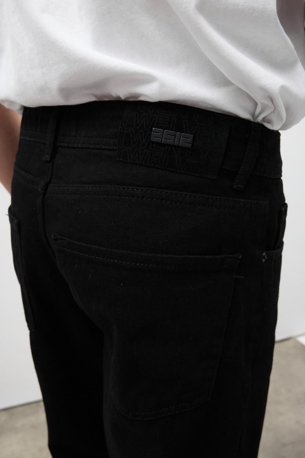 Erkek Baggy Siyah Kot Pantolon · 6
