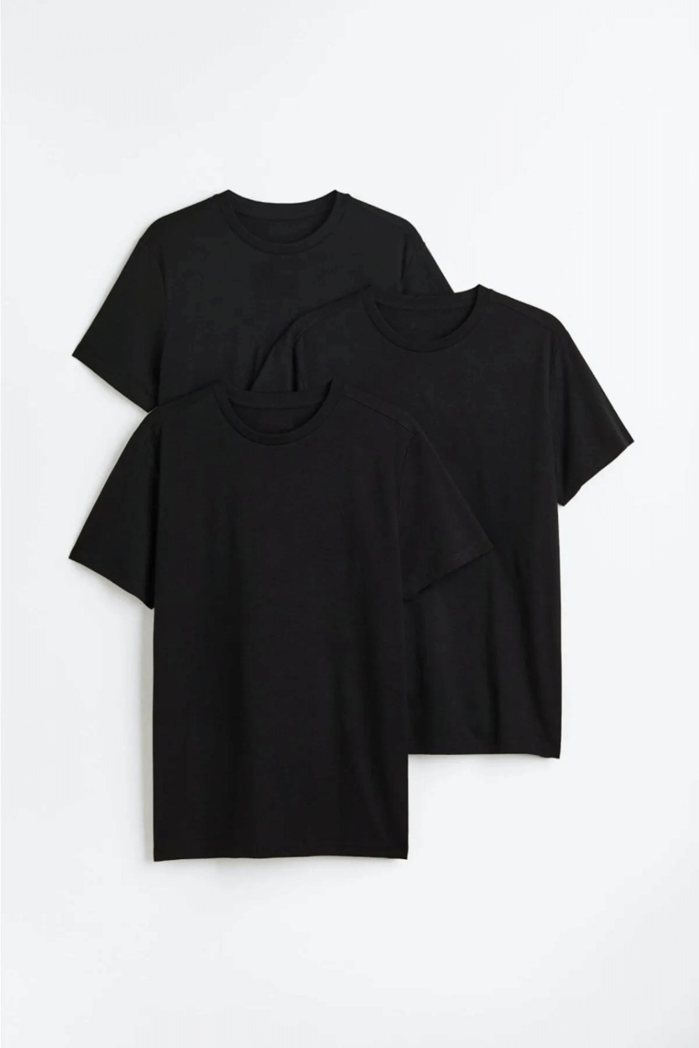Erkek 3'lü Paket Basic Siyah T-Shirt