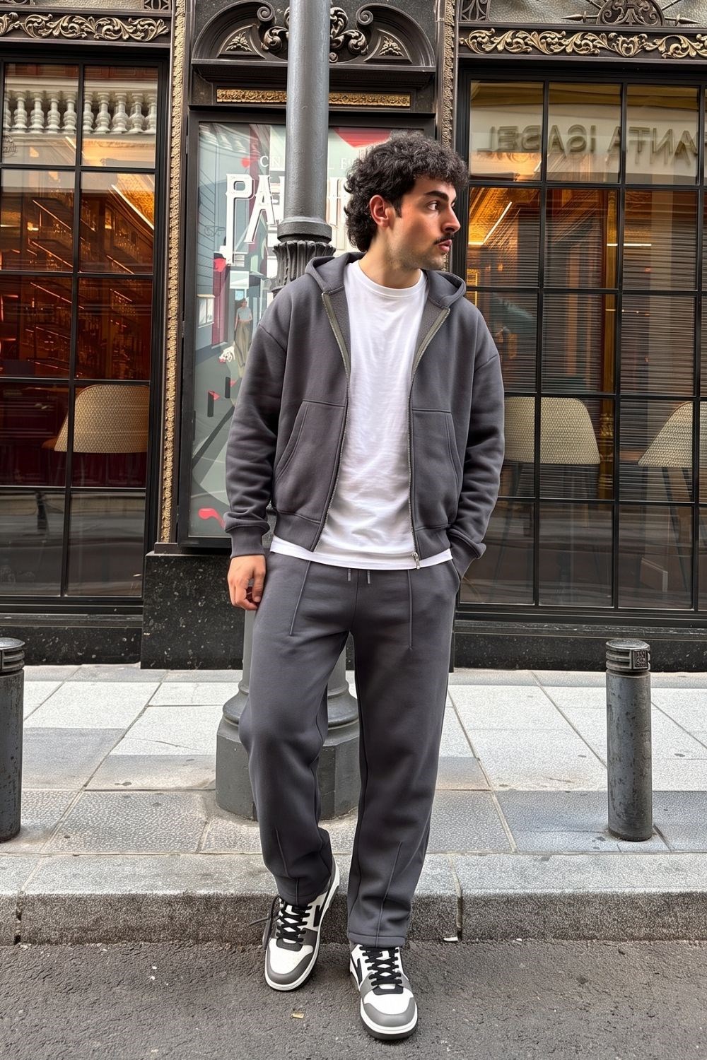 Erkek Baggy Chill Antrasit Eşofman Altı