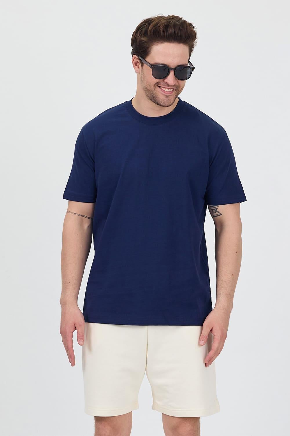 Erkek Basic Lacivert T-Shirt