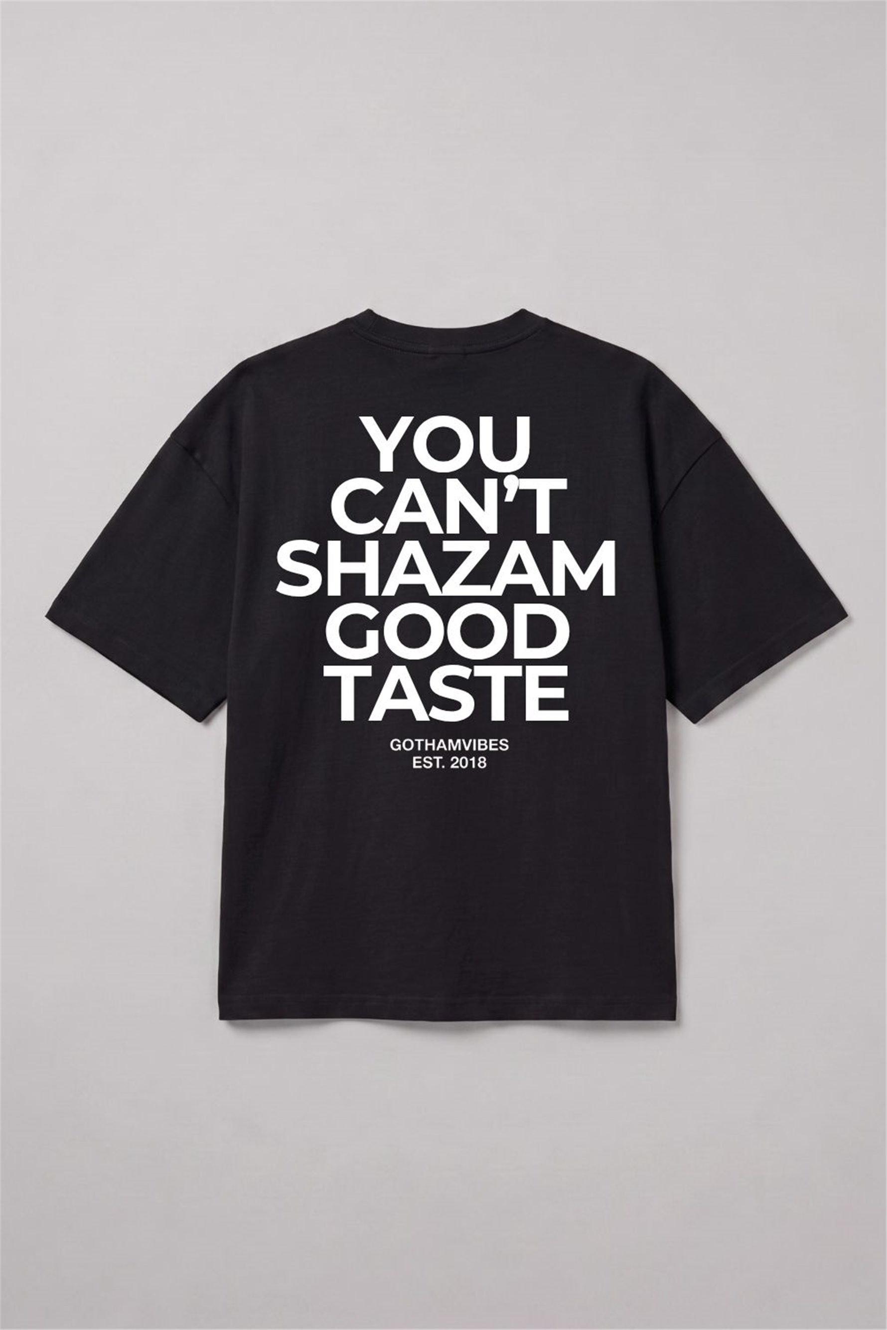 Erkek Boxy Shazam Siyah Premium T-Shirt