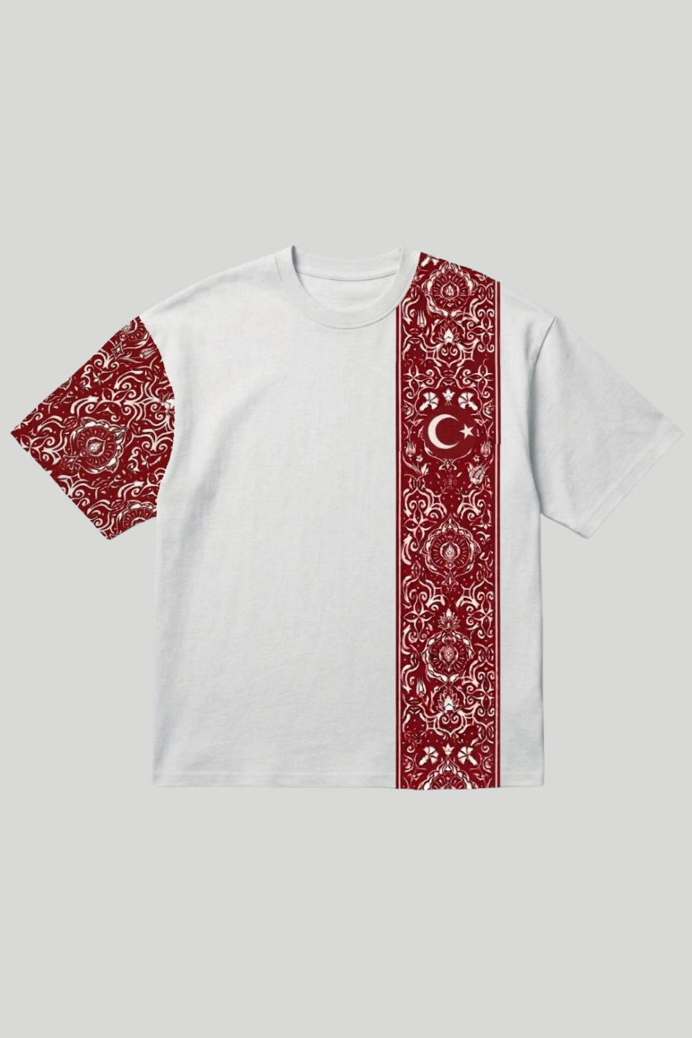 Erkek Boxy Türkiye Beyaz Premium T-Shirt