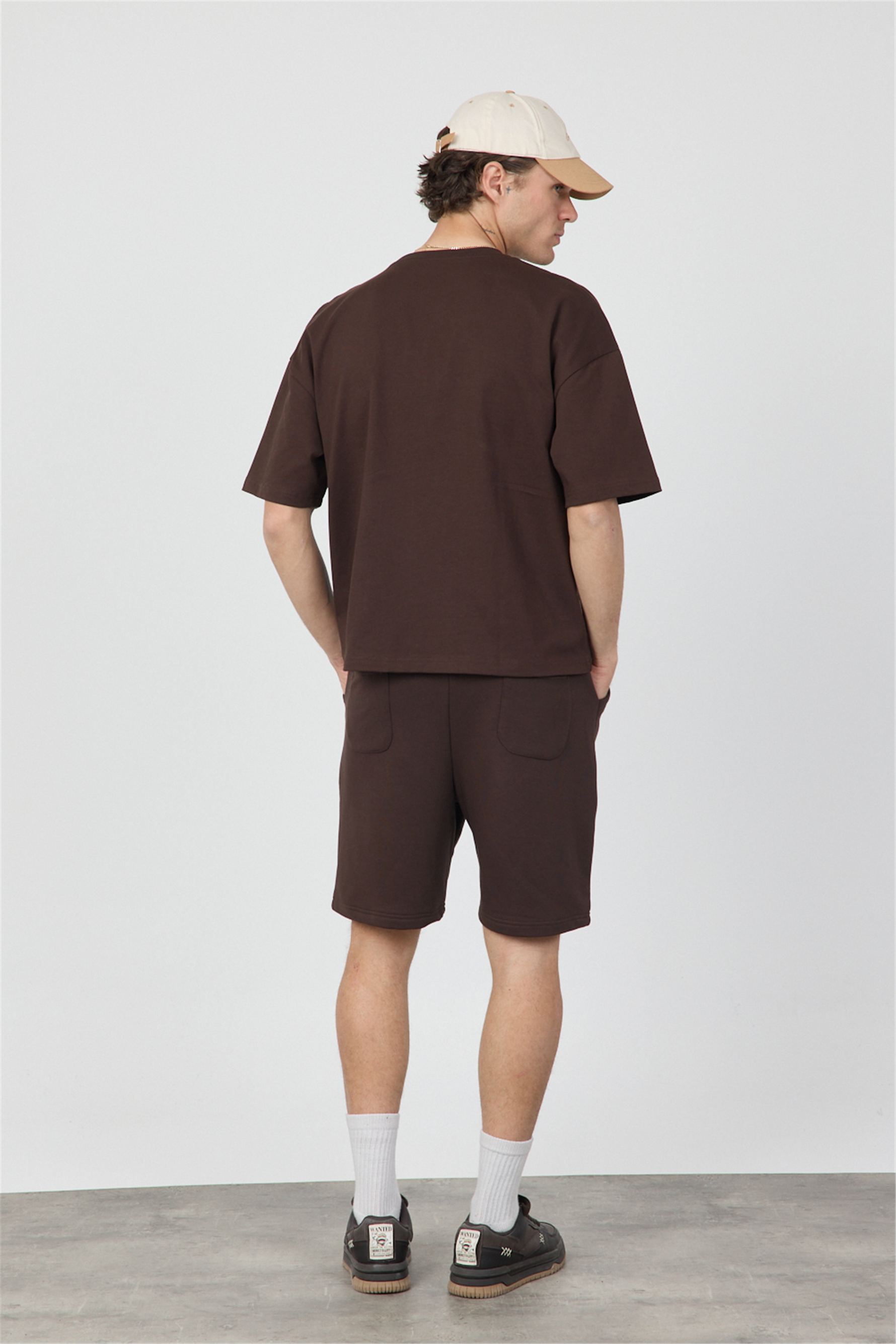 Erkek Chill Boxy Premium Kahverengi T-Shirt · 12