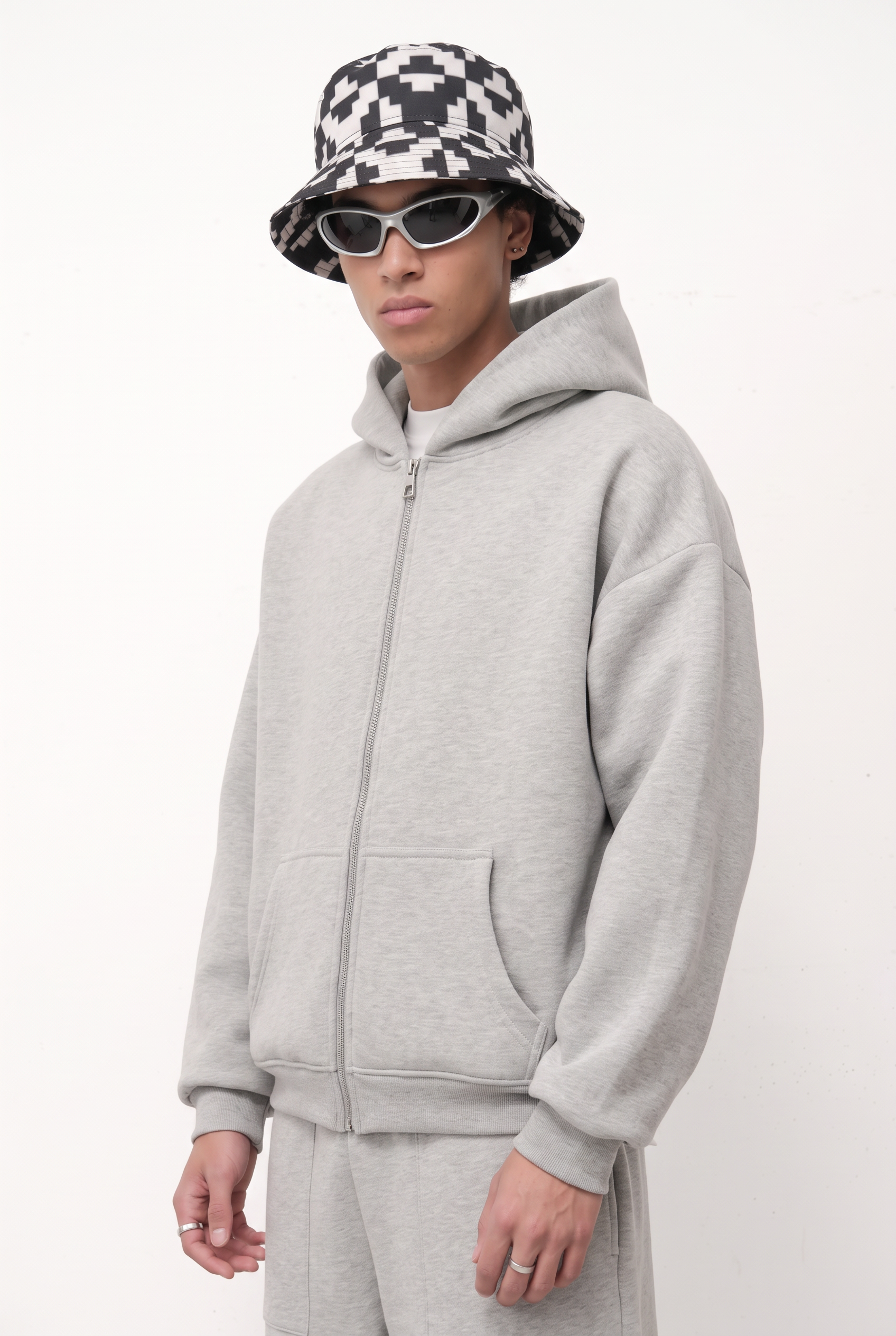 Erkek Chill Oversize Gri Sweatshirt