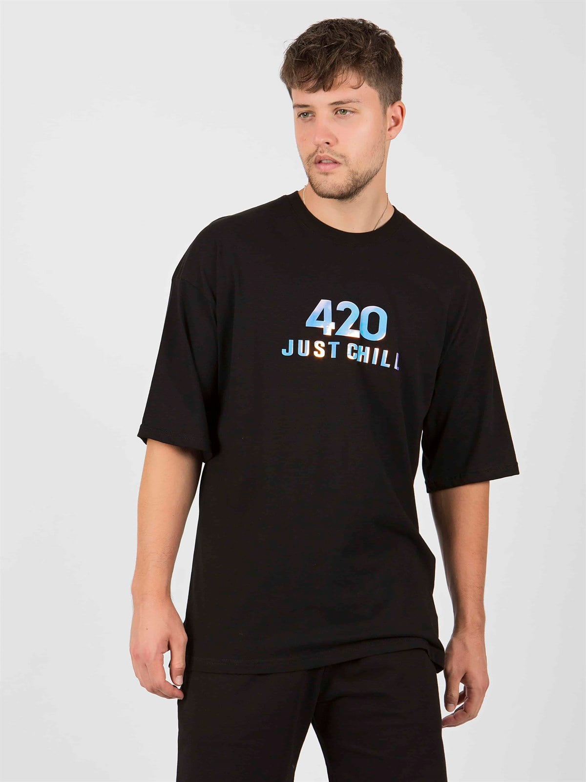 Erkek Chill Siyah T-Shirt