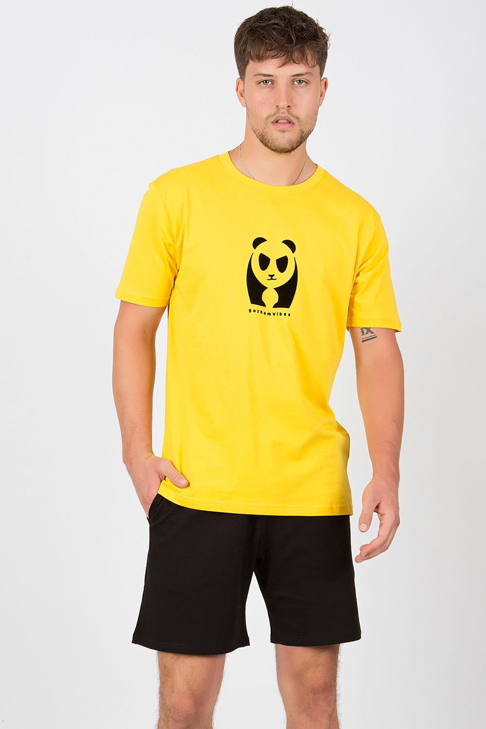 Erkek gothamVibes  Sarı T-Shirt