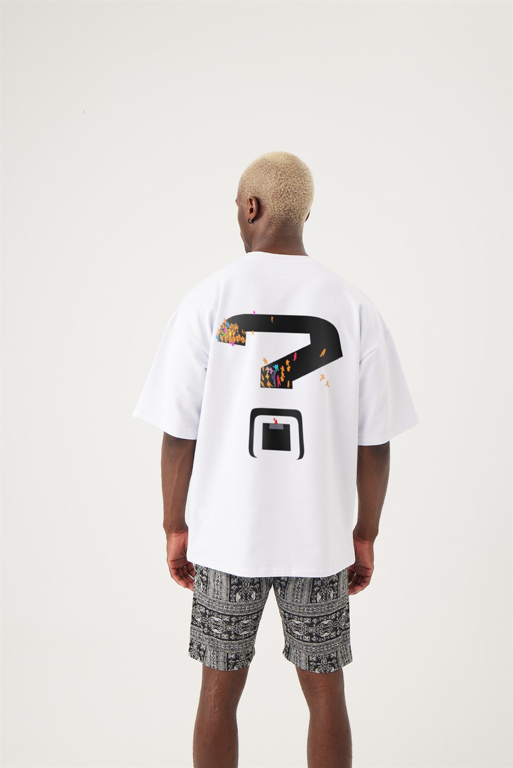 Erkek gothamVibes X Babala Oversize Beyaz T-Shirt - 06