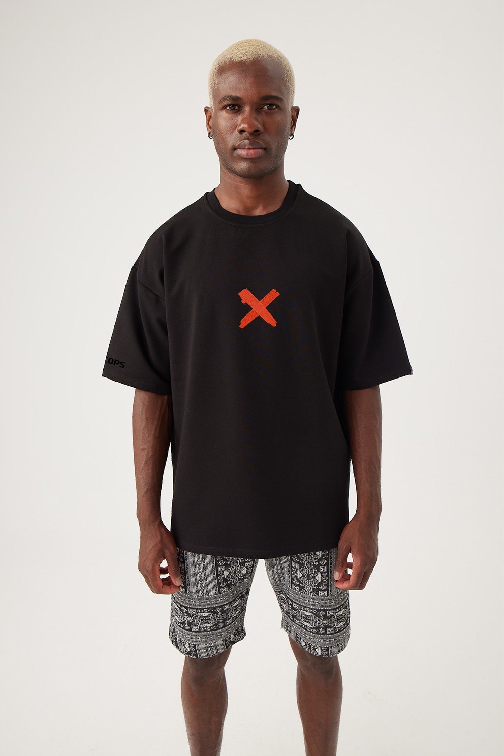 Erkek gothamVibes X Scops Devil Oversize Siyah T-Shirt - Gotham.com.tr