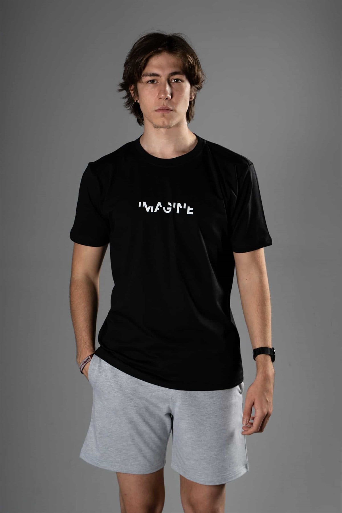 Erkek Imagine Siyah T-Shirt