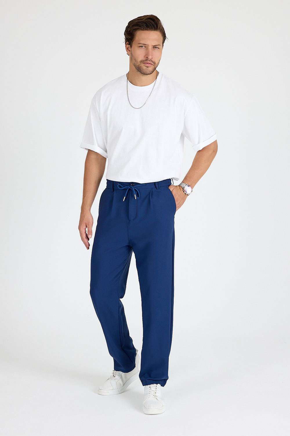 Erkek Lacivert Baggy Pantolon
