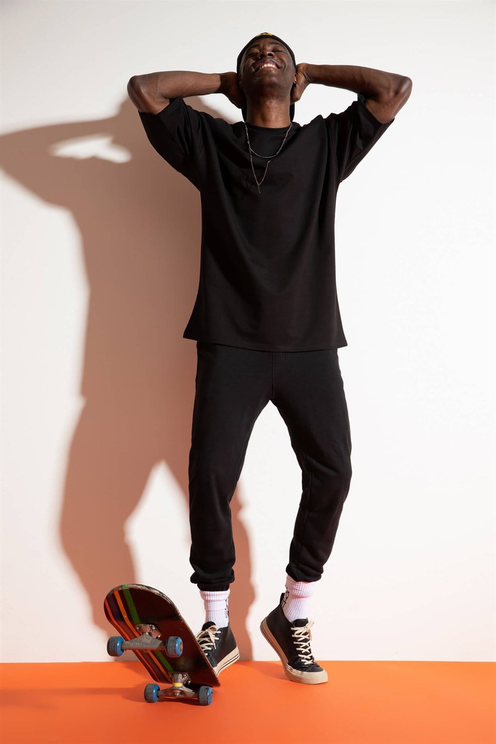 Erkek Oversize Siyah T-Shirt
