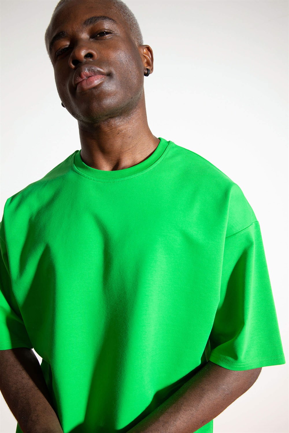 Erkek Oversize Yeşil T-Shirt - Gotham.com.tr