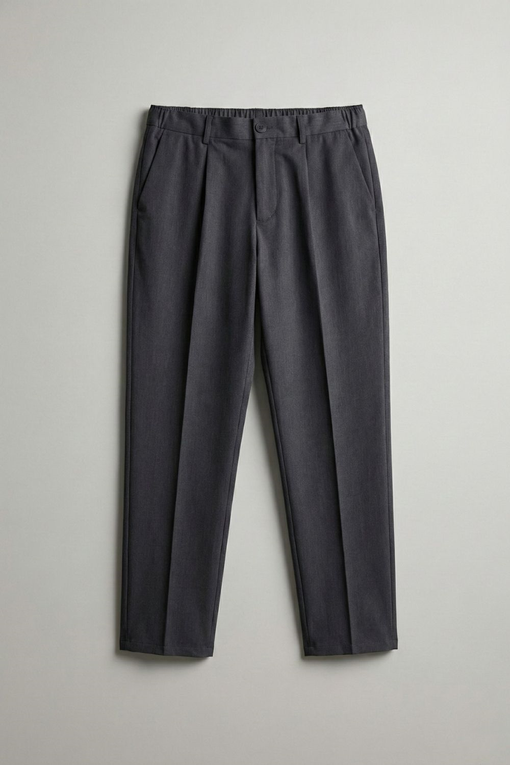 Erkek Pileli Havuç Kesim Füme Kumaş Pantolon