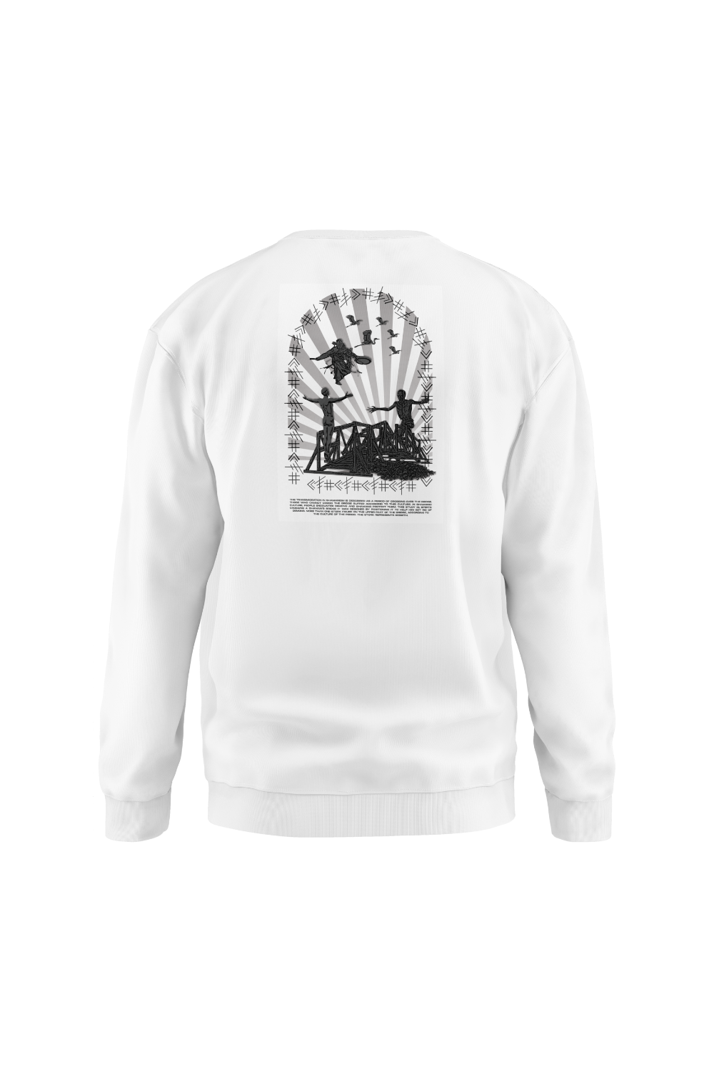 Erkek Reincarnation Oversize Beyaz Sweatshirt