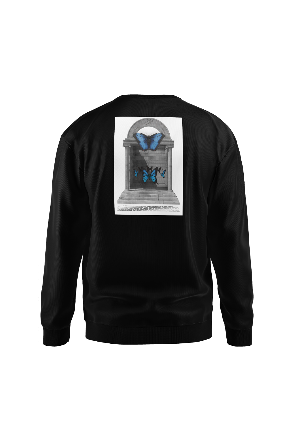 Erkek Reincarnation Oversize Siyah Sweatshirt