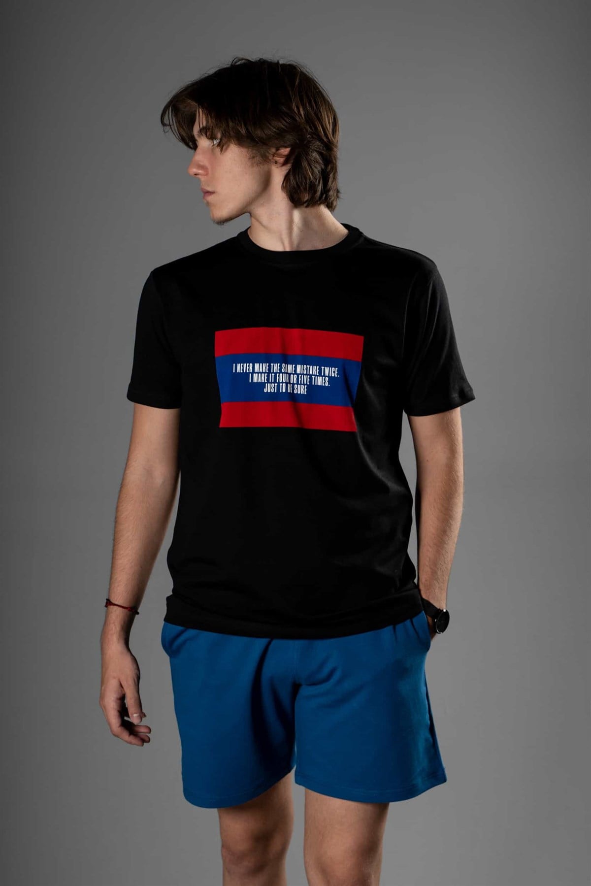Erkek Same Mistake Siyah T-Shirt