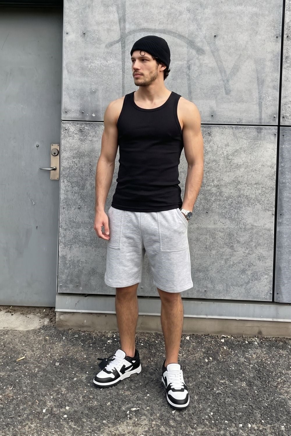Erkek Tank Top Siyah Atlet