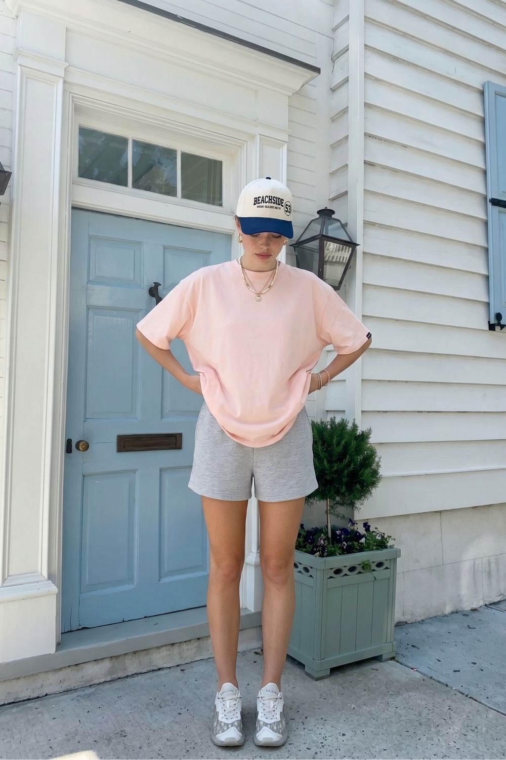 Kadın Base Oversize Mercan T-Shirt