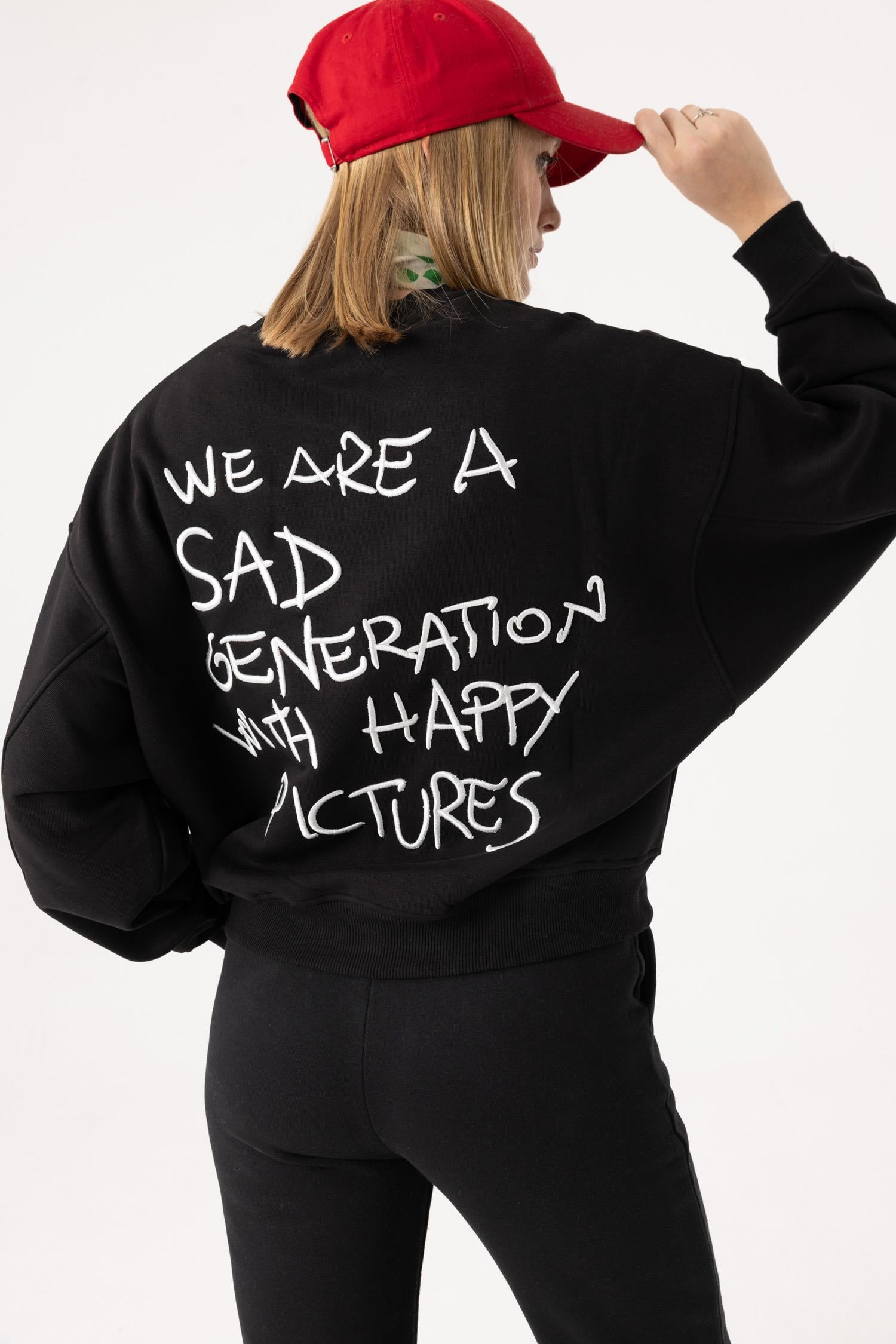Kadın Generation Oversize Siyah Sweatshirt