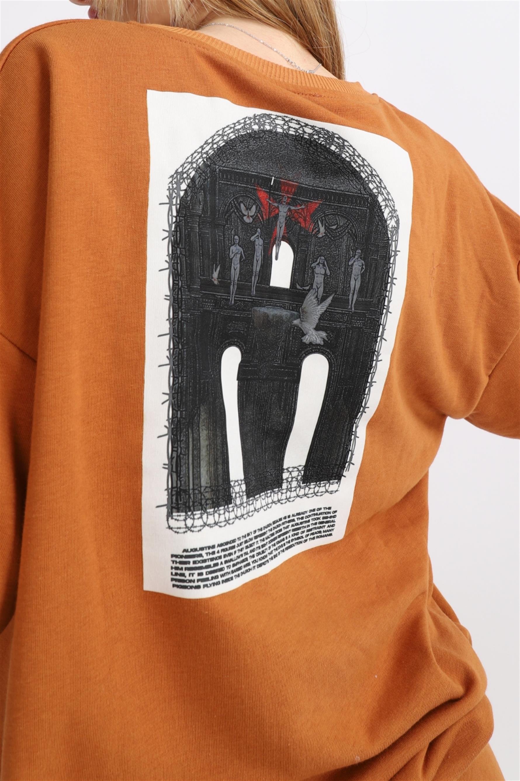 Kadın Reencarnation Oversize Tarçın Sweatshirt