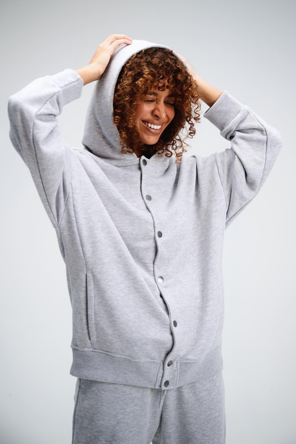 Kadın Timeless Bang Oversize Gri Sweatshirt