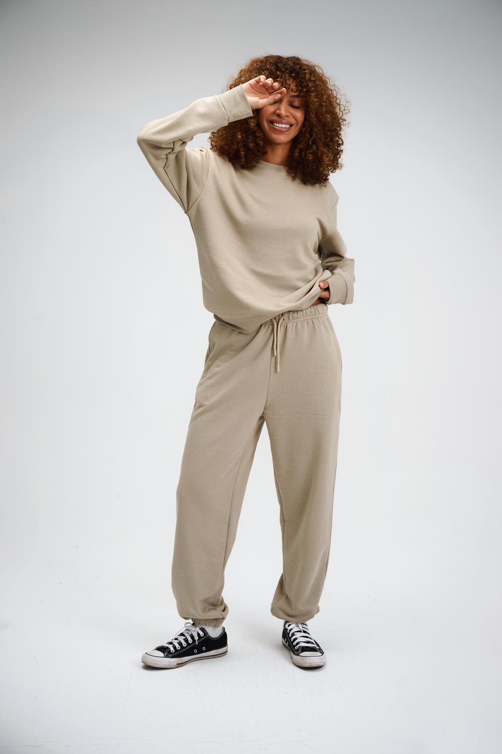 Kadın Timeless Jogger Vizon Eşofman Altı