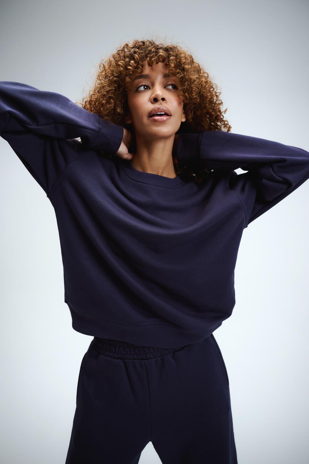 Kadın Timeless Oversize Lacivert Sweatshirt