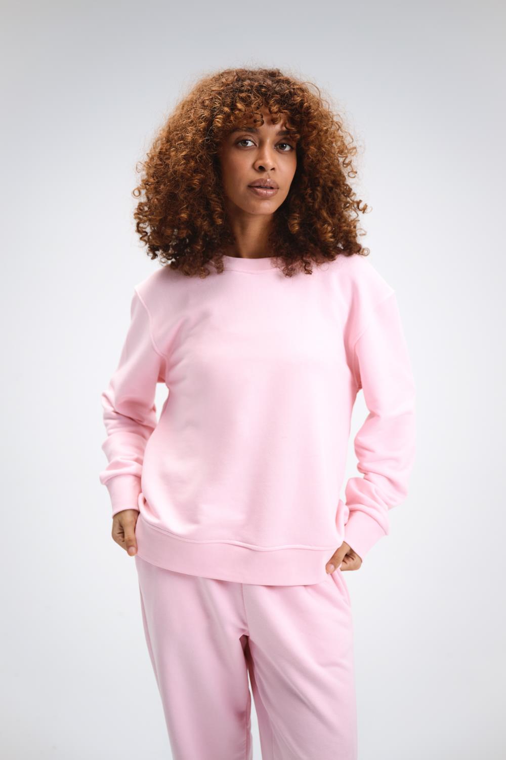 Kadın Timeless Oversize Pembe Sweatshirt