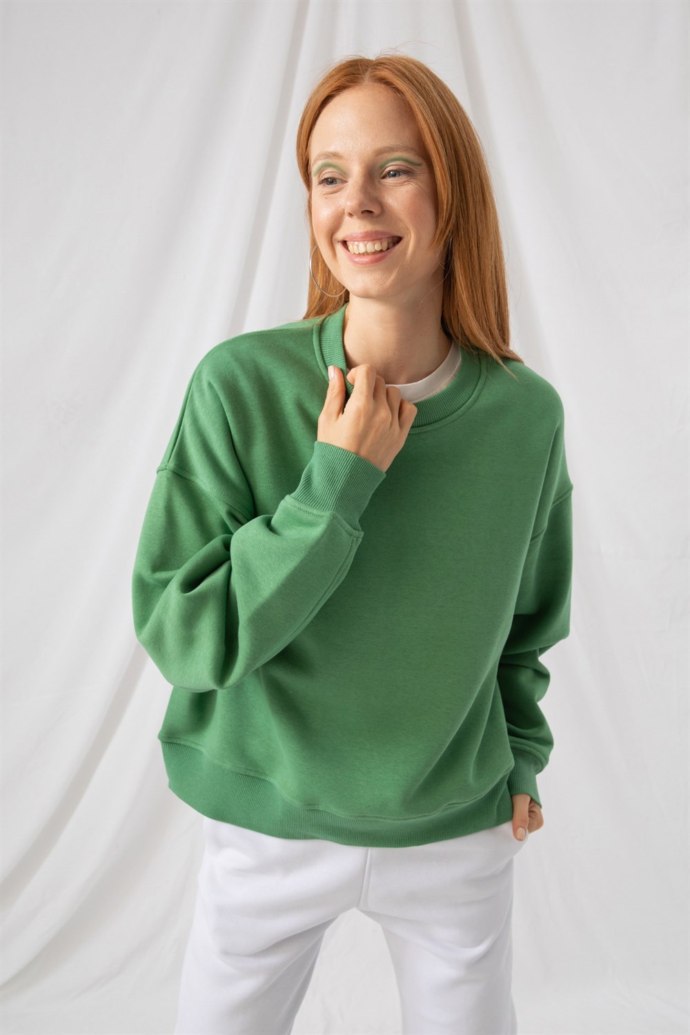 Kadın Vibe Oversize Çağla Sweatshirt