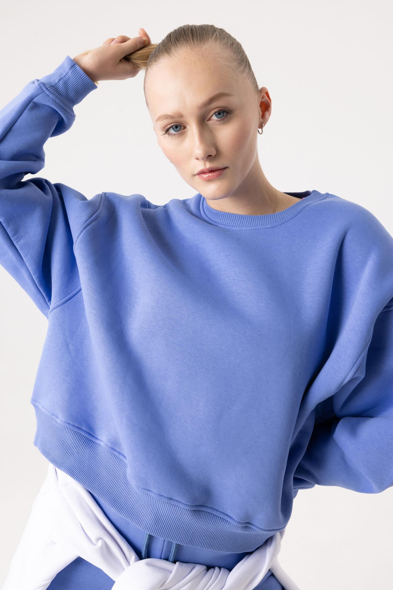 Kadın Vibe Oversize Indigo Sweatshirt