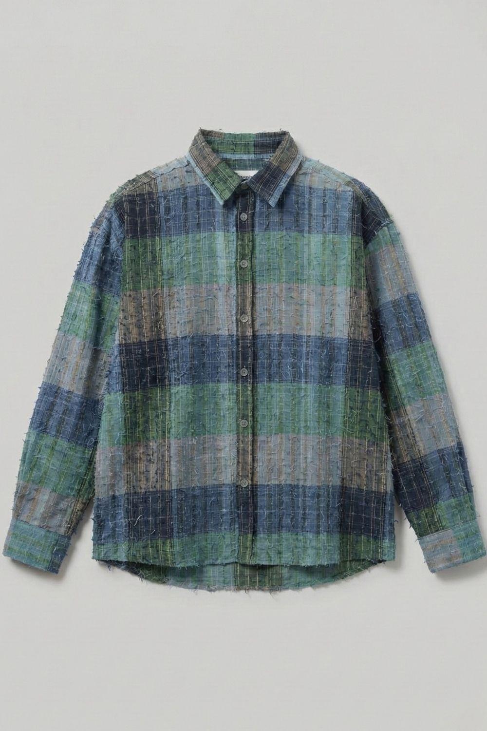 Kumaş Detaylı Kareli Gömlek