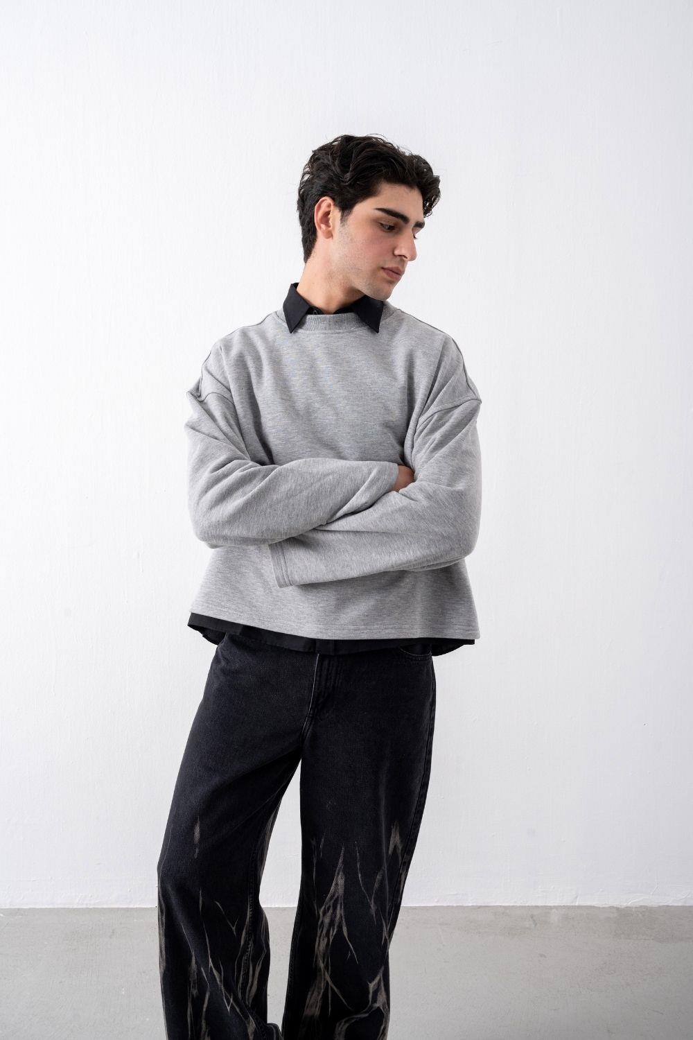 Vibes X 212 ATELİER Grimelanj Cropped Boxy Fit Sweatshirt