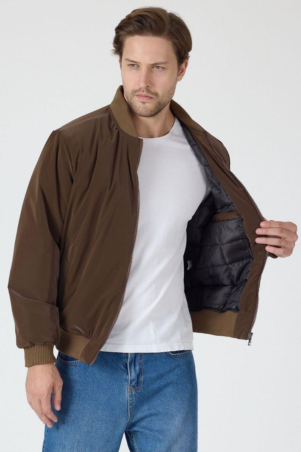 Vibes x Vesto Bomber Kahverengi Ceket 014