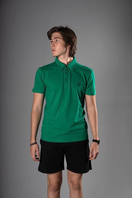 Erkek Polo Yaka Yeşil T-Shirt - Gotham.com.tr