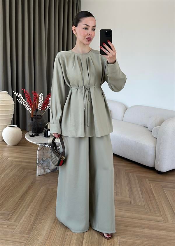 Yaka Pileli İkili Takım MİNT YEŞİLİ