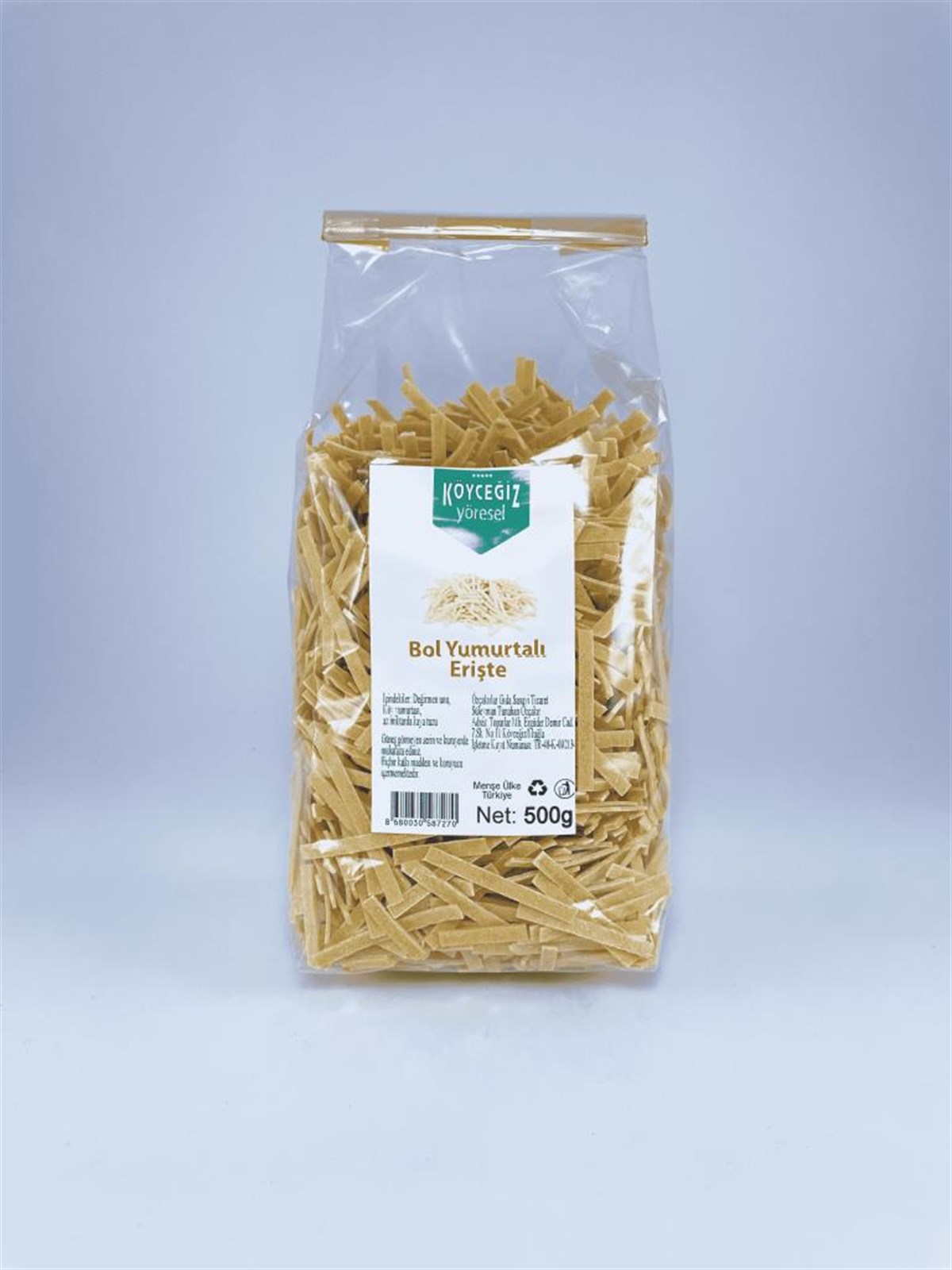 Kb Köyceğiz Yöresel Bol Yumurtalı Erişte 500 G