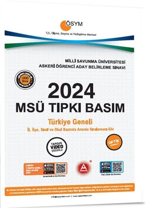 A Yayınları 2024 MSÜ Tıpkı Basım Çıkmış Sorular