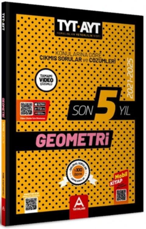 A Yayınları TYT AYT Geometri Son 5 Yıl Çıkmış Sorular