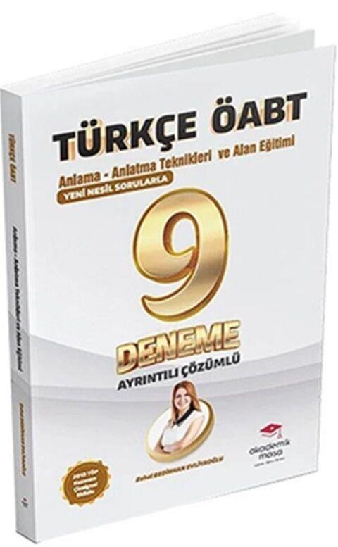Akademik Masa KPSS ÖABT Türkçe Çözümlü 9 Deneme