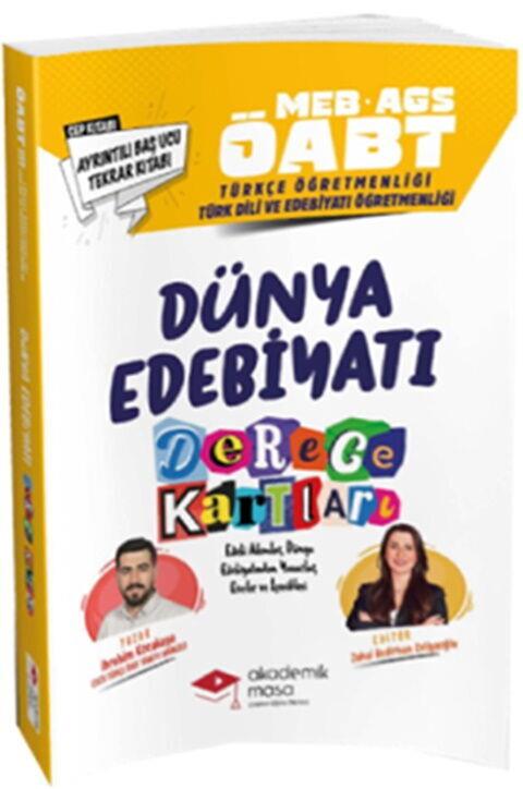 Akademik Masa MEB AGS Türkçe Öğretmenliği Türk Dili ve Edebiyatı Öğretmenliği Dünya Edebiyatı Derece Kartları