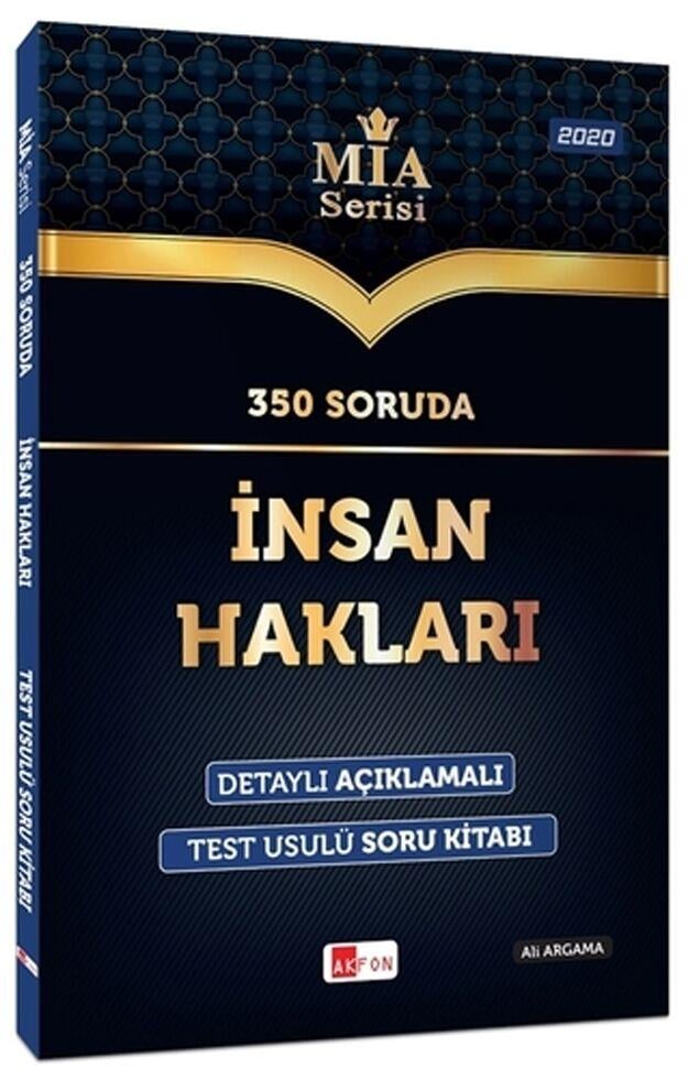 Akfon Yayınları 350 Soruda İnsan Hakları Soru Bankası MİA Serisi Ali Argama