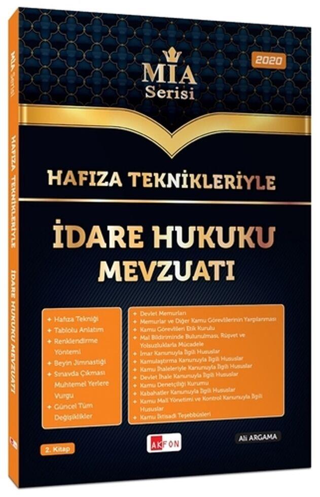 Akfon Yayınları Hafıza Teknikleriyle İdare Hukuku Mevzuatı MİA Serisi Ali Argama